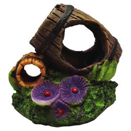 Duvo+ Aquariumdekoration Fass Figur und Höhle für Fische 9x8x8cm – Bild 1 von 2