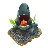 Produktbild von Duvo+ Aquariumdekoration Hai mit Nemo Figur und Höhle für Süßwasser und Salzwasser