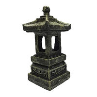 Produktbild von Duvo+ Aquariumdekoration Pagode Figur und Höhle Grau 5 x 5 x 11 cm für Fische