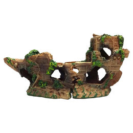 Produktbild von Duvo+ Aquariumdekoration Schiffsbruch Figur und Höhle für Süß- und Salzwasser Braun 22,5x7,5x12,5cm