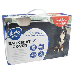 Duvo+ Autoschondecke für den Rücksitz in Schwarz aus Stoff für Hunde - 580 g – Bild 1 von 4