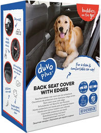 Duvo+ Autoschondecke für Hunde aus Velours mit Rücksitzrand Schwarz – Bild 1 von 5