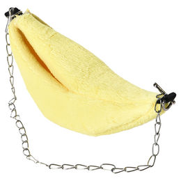 Duvo+ Bananenhaus Spielzeug aus Plüsch für Nagetiere Gelb 20x6 cm – Bild 1 von 2