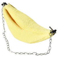 Produktbild von Duvo+ Bananenhaus Spielzeug aus Plüsch für Nagetiere Gelb 20x6 cm