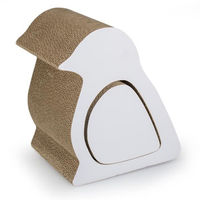 Produktbild von Duvo+ Belly Bird 2 in 1 Kratzbaum für Katzen in Weiß mit Kratzpappe 27 x 20 x 30 cm