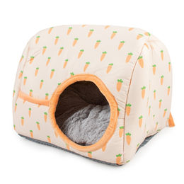 Produktbild von Duvo+ Carrot Plüschhaus Nagerunterschlupch für Kaninchen bunt 30x25x23cm