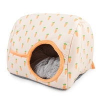 Produktbild von Duvo+ Carrot Plüschhaus Nagerunterschlupch für Kaninchen bunt 30x25x23cm