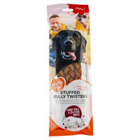 Produktbild von Duvo+ Chew! Bully gefüllte Twisters Kausnack für Hunde mit Rind und Huhn ohne Zucker 198 g - 3 x 66 g