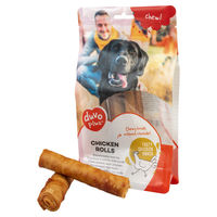 Produktbild von Duvo+ Chew! Huhn Rolls Kausnack für Hunde Junior ohne Zuckerzusatz 330 g - 5 x 330 g