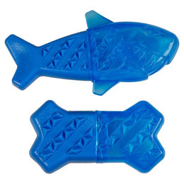 Duvo+ Chilly Hundespielzeug Kauspielzeug aus Gummi Hai und Knochen Blau – Bild 1 von 4