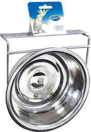 Duvo+ Coop Cup Futternapf für Vögel aus Edelstahl in Silber Größe S - 9,5 cm – Bild 1 von 6