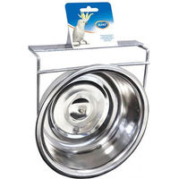 Produktbild von Duvo+ Coop Cup Inox Futternapf aus Edelstahl für Vögel 9,5 cm 2 Stück Silber