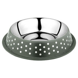 Duvo+ Deco Fix Dots Futternapf für Hunde und Katzen aus Edelstahl in Grün XL 2100 ml - 2,1 l – Bild 1 von 2