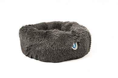 Duvo+ Donut-Hundekissen aus Plüsch in Grau 55 x 55 x 17 cm – Bild 1 von 3