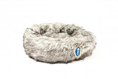 Duvo+ Donut-Hundekissen aus Plüsch in Hellgrau 55 x 55 x 17 cm - 55 cm – Bild 1 von 2