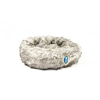 Produktbild von Duvo+ Donut-Hundekissen aus Plüsch in Hellgrau 55 x 55 x 17 cm - 55 cm