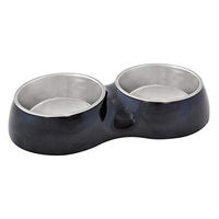 Produktbild von DUVO+ Doppel-Futtersäule aus Melamin in Schwarz 2 x 750 ml - 2 x 750 ml