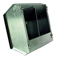 Produktbild von Duvo+ Doppel-Futterspender für Kaninchen aus verzinktem Metall in Silber