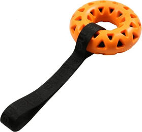 Duvo+ ebi Crack Me Up Hundespielzeug Schlaufe aus TPR in Orange/Schwarz zur Zahnpflege – Bild 1 von 2