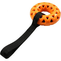 Produktbild von Duvo+ ebi Crack Me Up Hundespielzeug Schlaufe aus TPR in Orange/Schwarz zur Zahnpflege