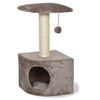 Produktbild von Duvo+ Eckkratzbaum Bessie mit Höhle aus Plüsch für Katzen in Braun