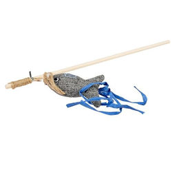 Produktbild von Duvo+ Eco Navy Katzen-Spielangel Fisch mit Katzenminze aus Stoff in Blau