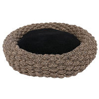 Produktbild von Duvo+ Espresso Hundekorb aus Baumwollseil rund Schwarz/Braun Größe S - 1 Stk.