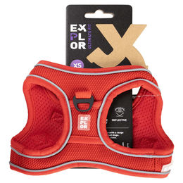 Produktbild von Duvo+ EXPLOR Ultimate Fit Norwegergeschirr für kleine Hunde in Rot Größe XS