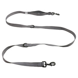 Produktbild von Duvo+ EXPLOR Ultimate Fit Trainingsleine Safety Schleppleine mit Neopren in Silber Grau reflektierend