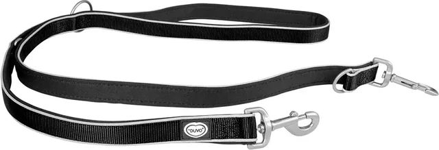 Duvo+ Explor West Duo Hundeleine aus wasserdichtem Nylon Schwarz XL 200 cm - 200 cm – Bild 1 von 2