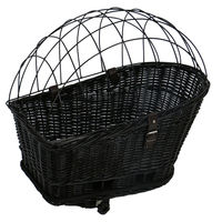 Produktbild von Duvo+ Fahrradkorb aus Weide mit Kissen für Katzen in Schwarz
