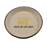 Produktbild von Duvo+ Feed Me Meow Katzen Futternapf aus Keramik Durchmesser 15,5 cm - 360 ml