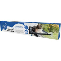 Produktbild von Duvo+ Fenster-Hängematte für Katzen in Schwarz mit Metallgestell