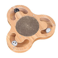 Produktbild von Duvo+ Fidgistar Kratzbrett für Katzen aus Holz 35 x 35 x 4,2 cm Braun