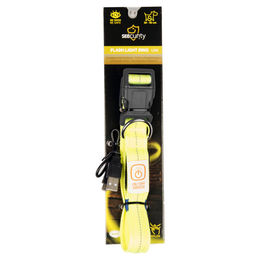 Duvo+ Flash Light Hundehalsband aus Nylon mit USB-Ladung Gelb 30-40 cm – Bild 1 von 2