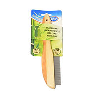 Produktbild von Duvo+ Flohkamm Bamboo für Hunde und Katzen mit Bambusgriff