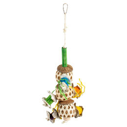 Produktbild von Duvo+ Forage Triple Bälle Vogelspielzeug aus Kokos und Bambus für Papageien und Wildvögel