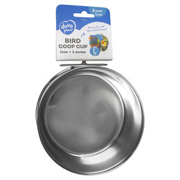 Duvo+ Futternapf aus Edelstahl für Vögel und Papageien Silber Größe L – Bild 1 von 4