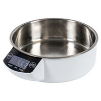 Produktbild von Duvo+ Futternapf aus Edelstahl mit integrierter Waage für Hunde in Silber und Weiß