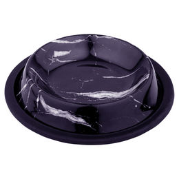 Duvo+ Futternapf Deco Fix Marble Look für Hunde und Katzen aus Edelstahl in Schwarz Größe L - 1000 ml – Bild 1 von 3