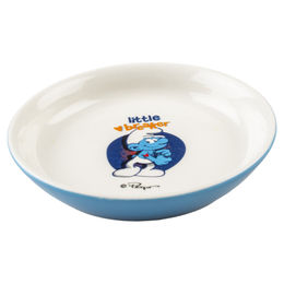 Duvo+ Futternapf Die Schlümpfe für Hunde aus Keramik Weiß/Blau - 180 ml – Bild 1 von 3