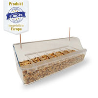 Produktbild von Duvo+ Futternapf für Vögel aus Kunststoff transparent 20 x 6 x 4 cm