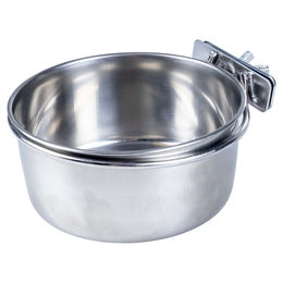 Duvo+ Futternapf für Vögel und Papageien aus Edelstahl XXL Silber – Bild 1 von 4