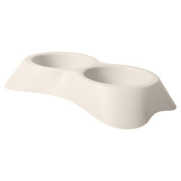 Duvo+ Futternapf Nuvola Doppia Doppelnapf für Hunde beige aus Kunststoff – Bild 1 von 5