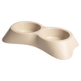 Produktbild von Duvo+ Futternapf Nuvola Doppia mocaccino für Katzen aus Kunststoff 16 x 25 x 4,5 cm - 200 ml