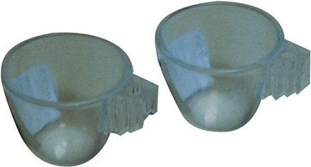 Duvo+ Futternapf rund einziehbar aus Kunststoff 2er Pack Transparent – Bild 1 von 2