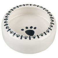 Produktbild von Duvo+ Futternapf Stone Bunny Paw Keramik weiß/schwarz Größe S - 100 ml
