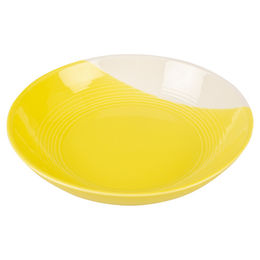 Duvo+ Futternapf Stone Grace aus Keramik Gelb/Weiß - 500 ml – Bild 1 von 3