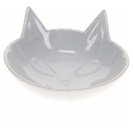 Produktbild von Duvo+ Futternapf Stone Kitty Face für Katzen aus Keramik Weiß 175ml - 175 ml