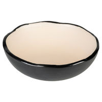 Produktbild von Duvo+ Futternapf Stone Organic für Hunde und Katzen schwarz/beige 12x12x4cm